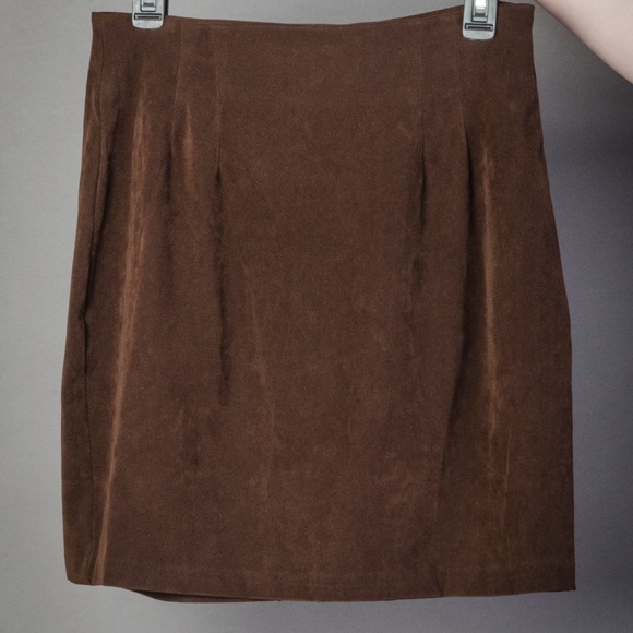 Simple Suede Skirt - Picture 1 of 1